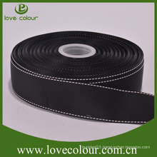 Cheap Wholesale polyester black 1" grosgrain ribbon for sale